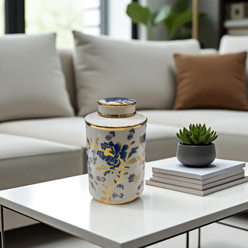 Royal Bloom Porcelain Candy Urns, Jars and Vases