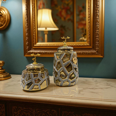 Luxe Mosaic Porcelain Jars