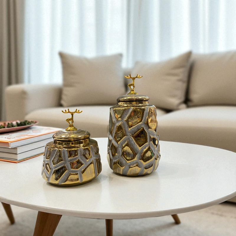 Luxe Mosaic Porcelain Jars