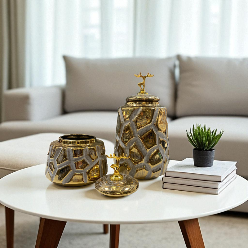 Luxe Mosaic Porcelain Jars