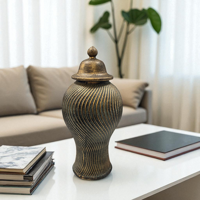 Regal Bronze Textured Ginger Jars