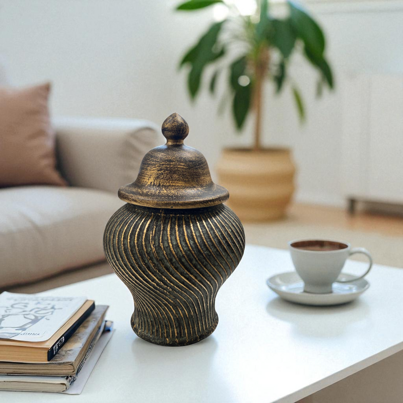 Regal Bronze Textured Ginger Jars