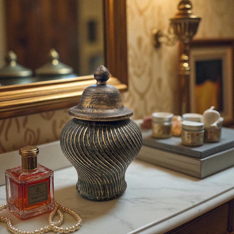 Regal Bronze Textured Ginger Jars