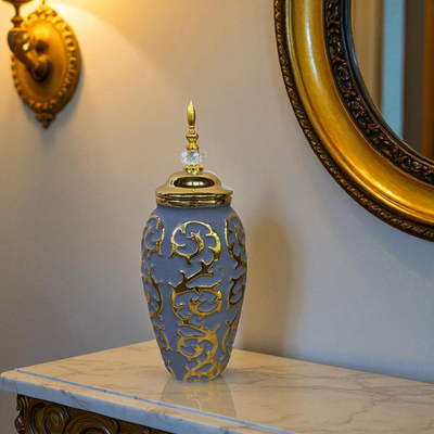 Royal Elegance Grey-Gold Candy Jars