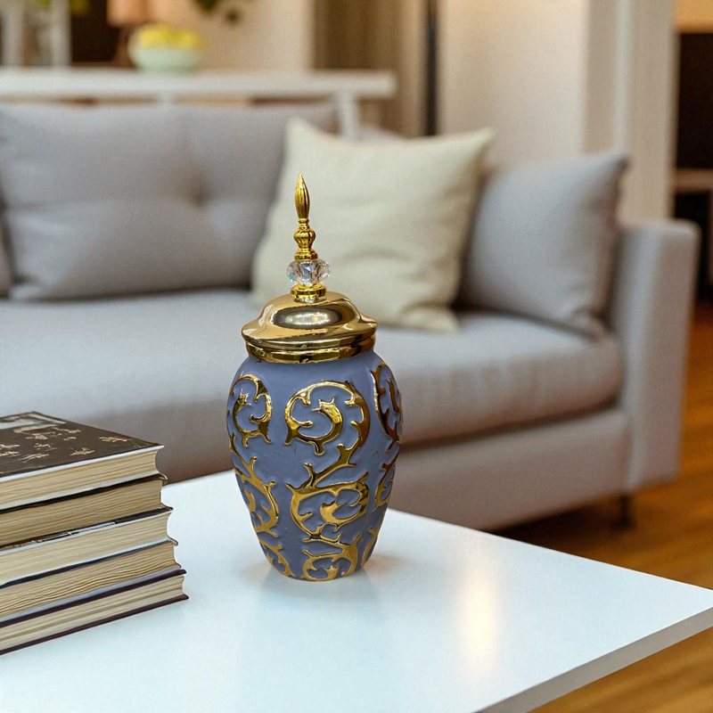 Royal Elegance Grey-Gold Candy Jars