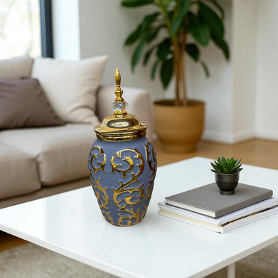 Royal Elegance Grey-Gold Candy Jars