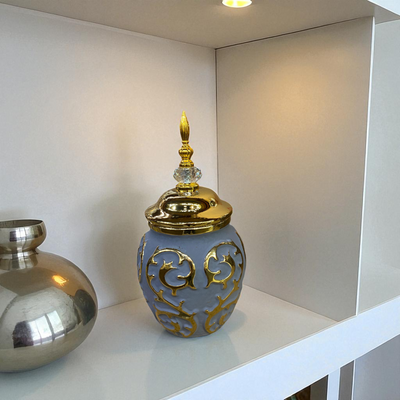 Royal Elegance Grey-Gold Candy Jars