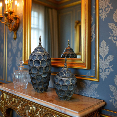Antique Emerald Hive Textured Candy Jars
