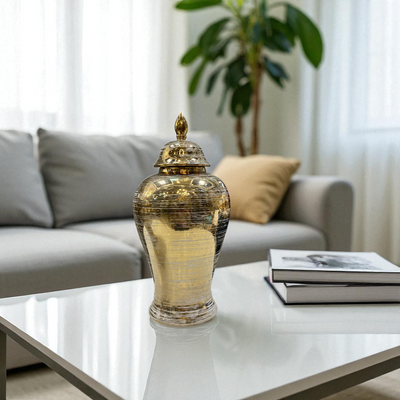 Luxe Golden Mirage Porcelain Jars