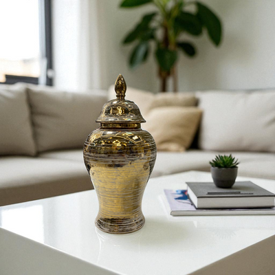 Luxe Golden Mirage Porcelain Jars