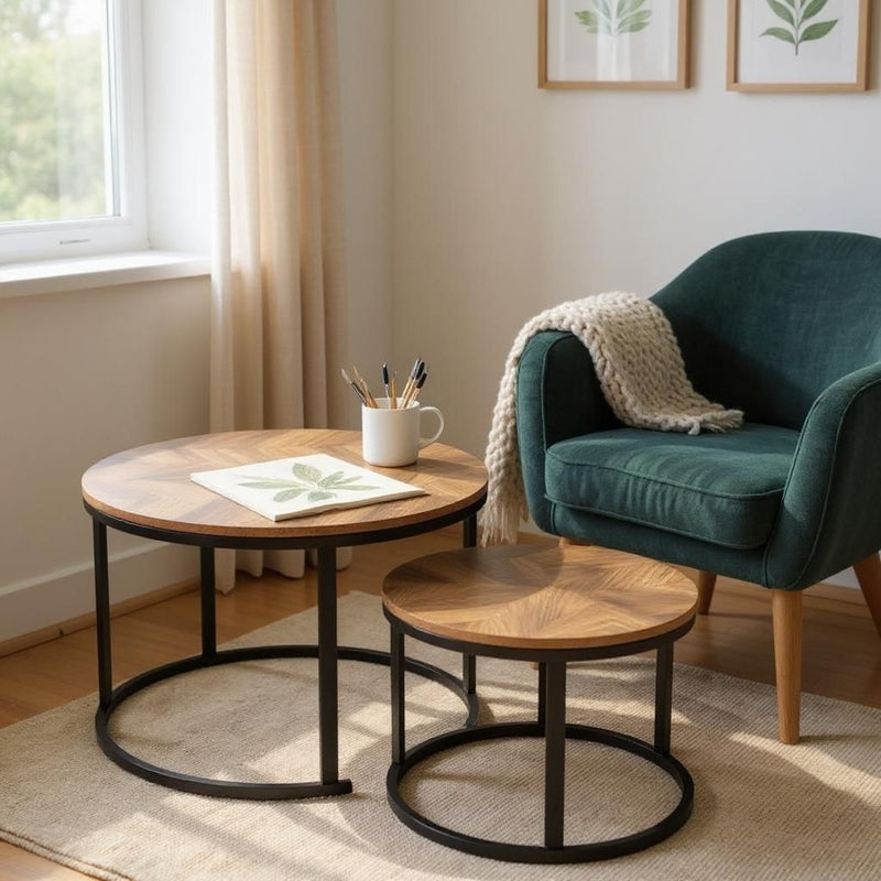 Rustic Modern Nesting Table Set