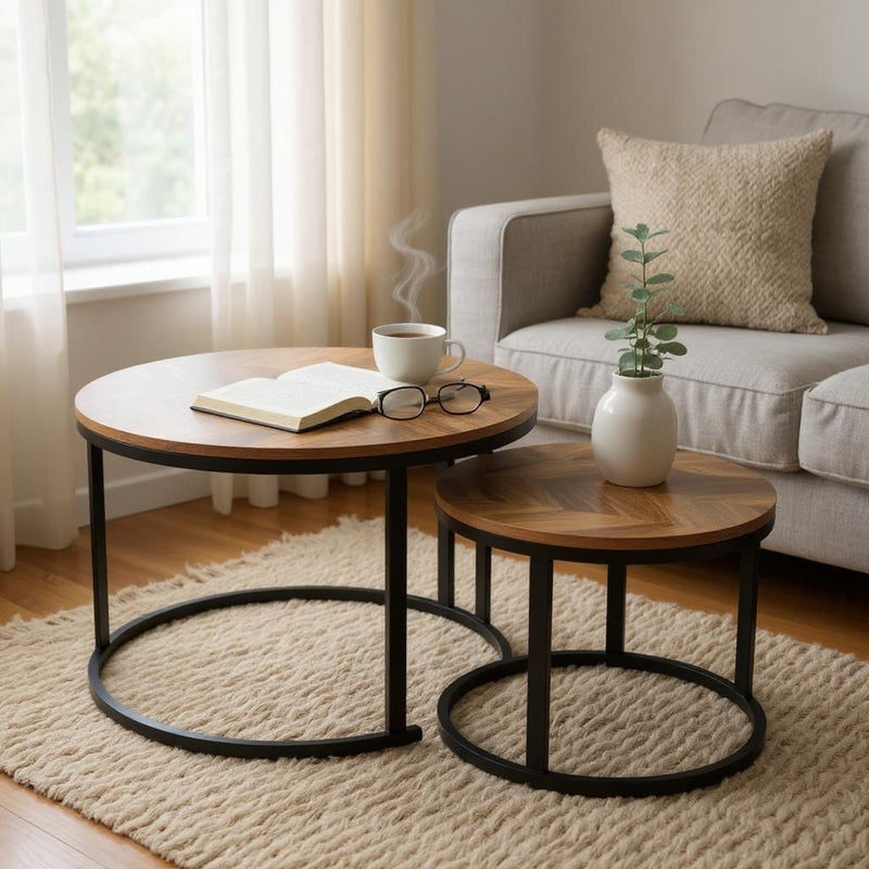 Rustic Modern Nesting Table Set