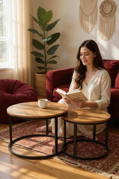 Rustic Modern Nesting Table Set