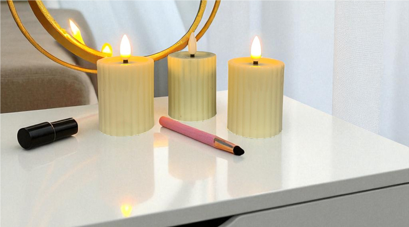 Ribbed Flameless LED Candles