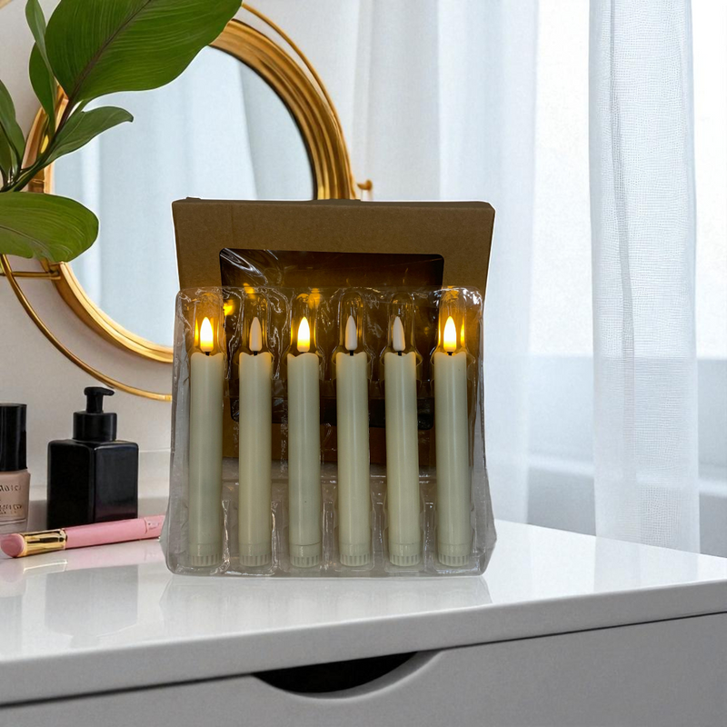 Flameless LED Drip Taper Candles
