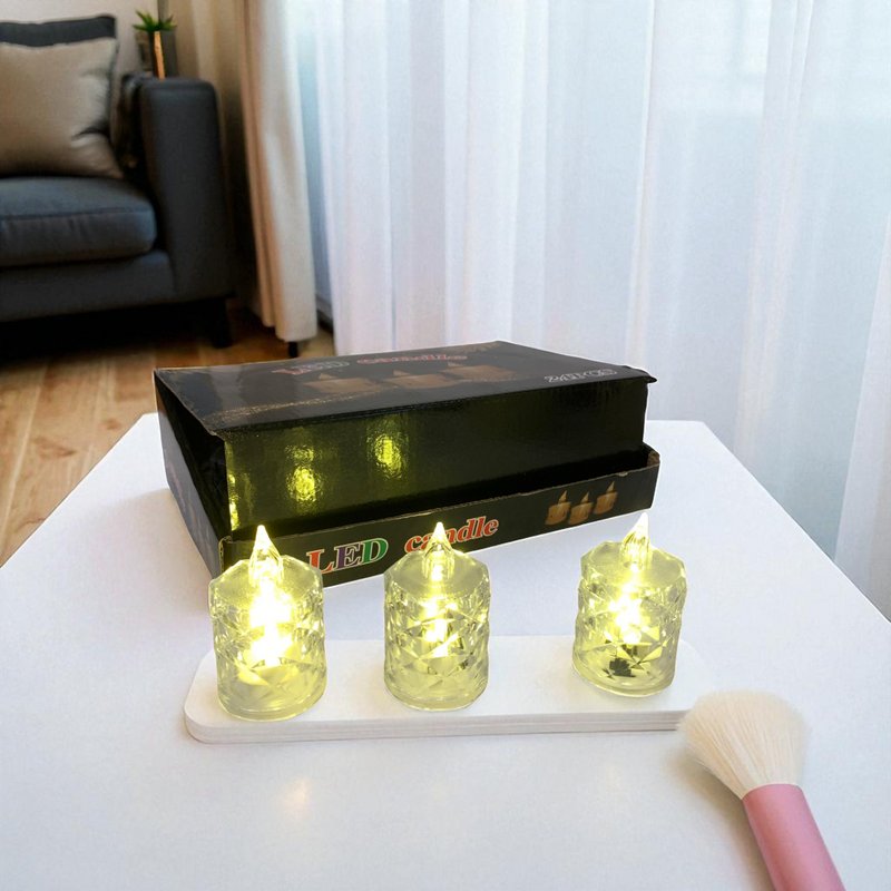 Crystal-Effect Flameless LED Candles