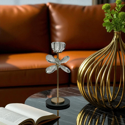 Crystal Blossom Candle Stands