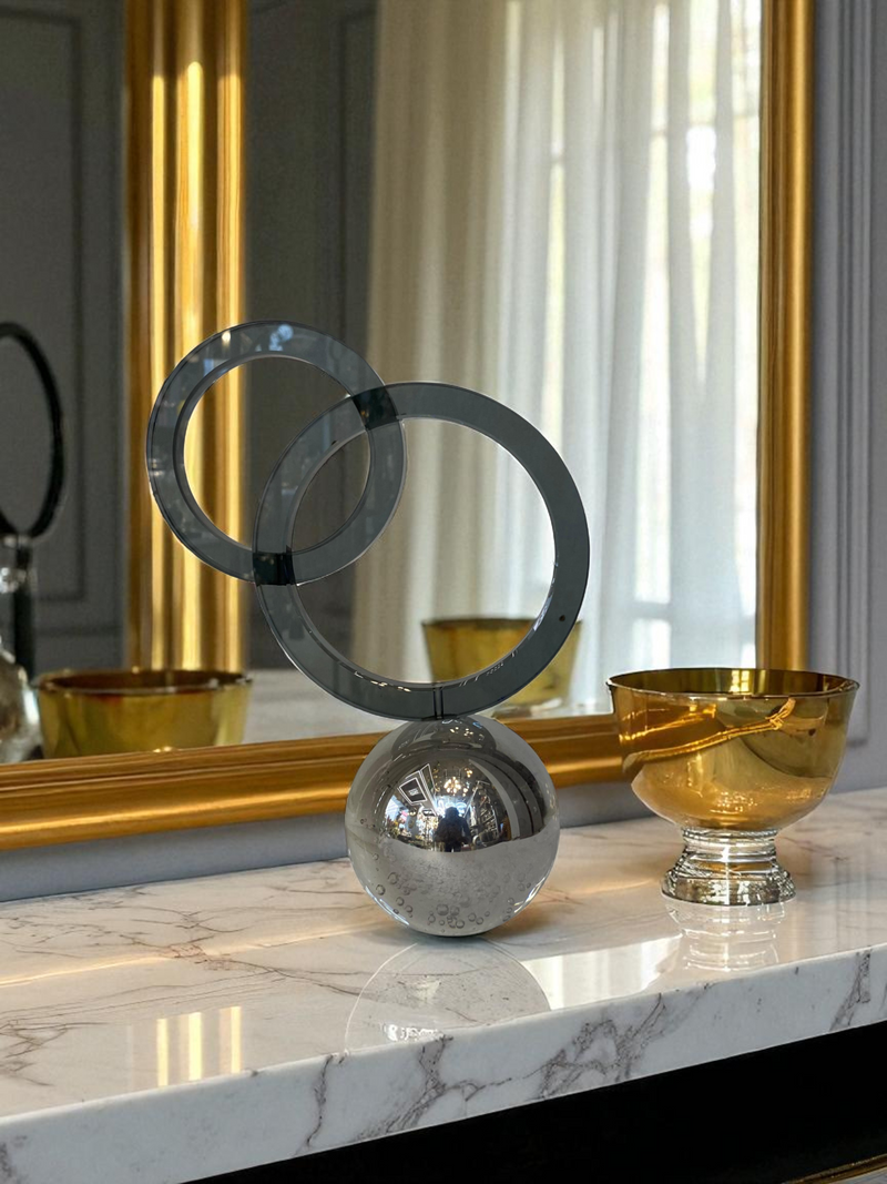 Eclipse Harmony Modern Crystal Sculpture