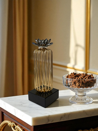 Golden Lotus Crystal Tower Stand