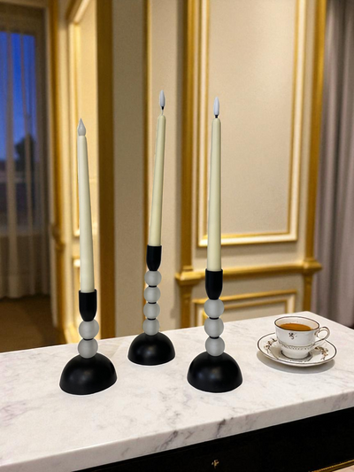 The Plunger Frosted Candle Stand Trio