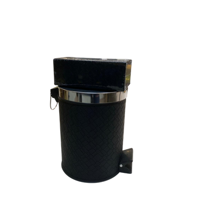 Premium Leather Dustbin & Tissue Box Set