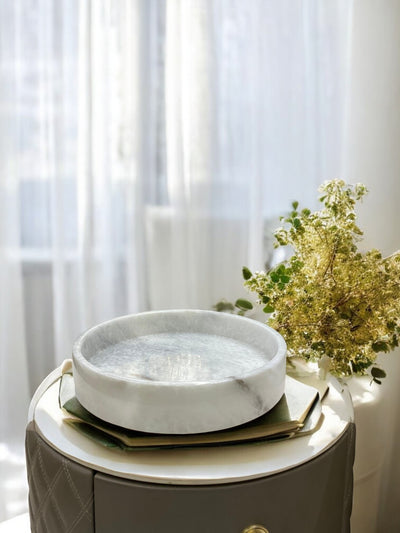 Pure Stone Round Marble Tray