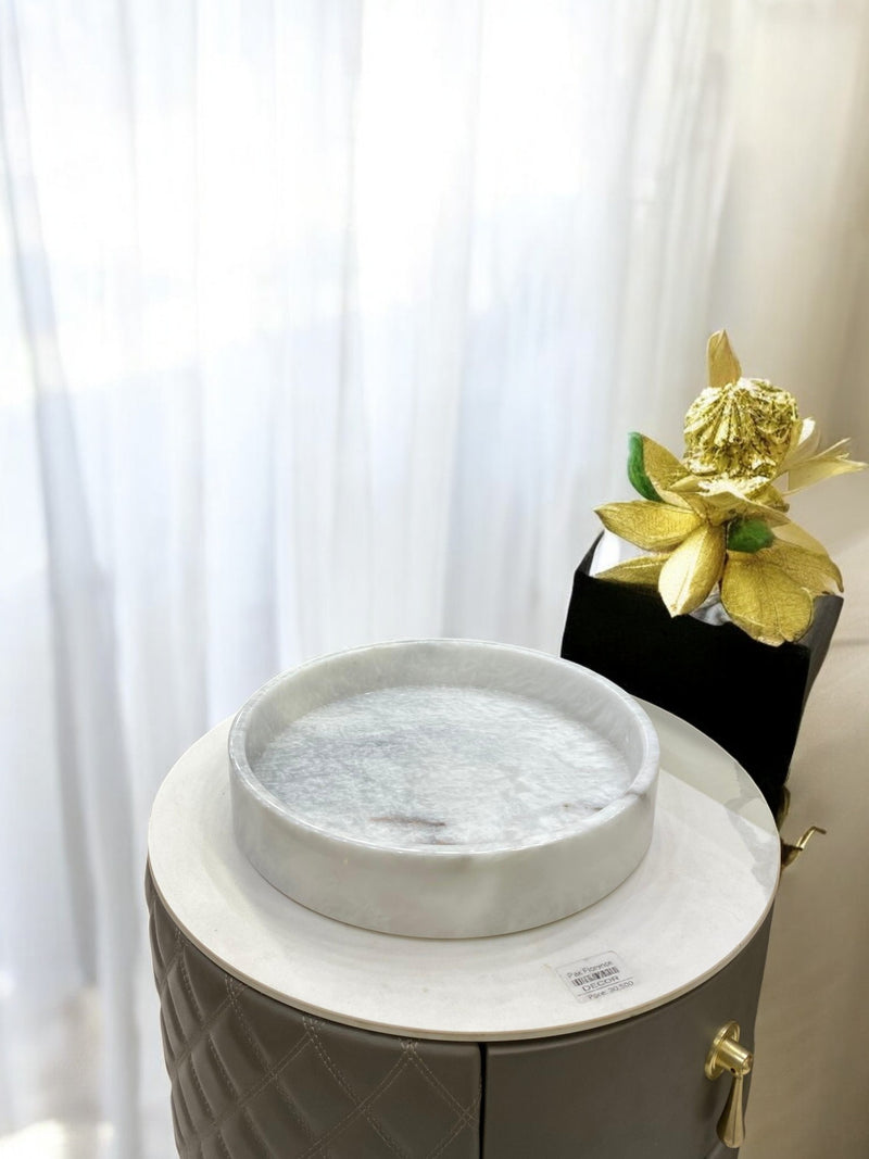 Pure Stone Round Marble Tray
