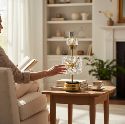 Imperial Crystal Brass Candle Holders