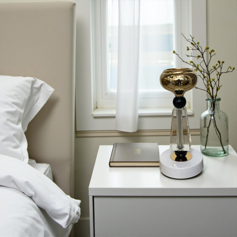 Luna Noir Crystal Candle Holders