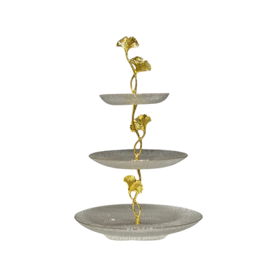 Bellavita Gold Éclat Tiered Display Platter