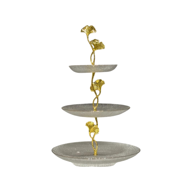 Bellavita Gold Éclat Tiered Display Platter