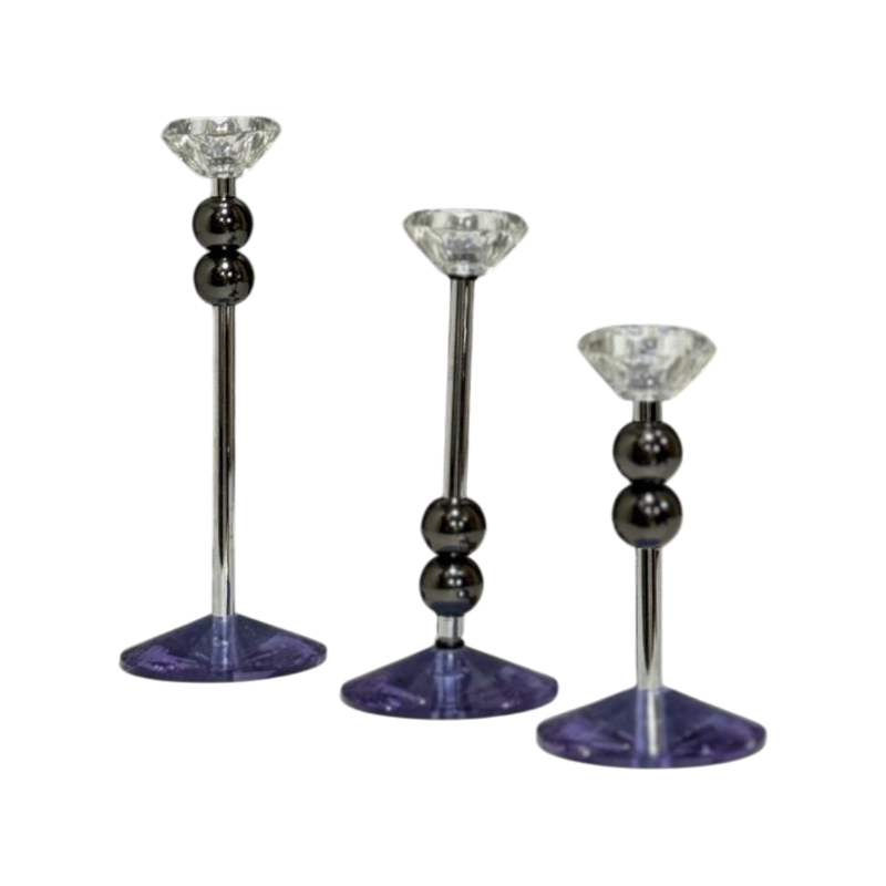 Modern Aurora Crystals Candle Holders