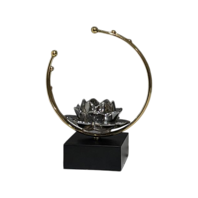 Luminous Lotus Crystal Candle Stand