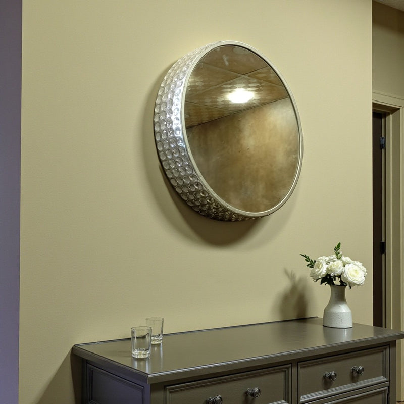 Timeless Aura Silver Brass Mirror