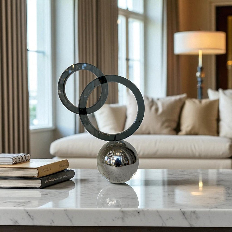 Eclipse Harmony Modern Crystal Sculpture