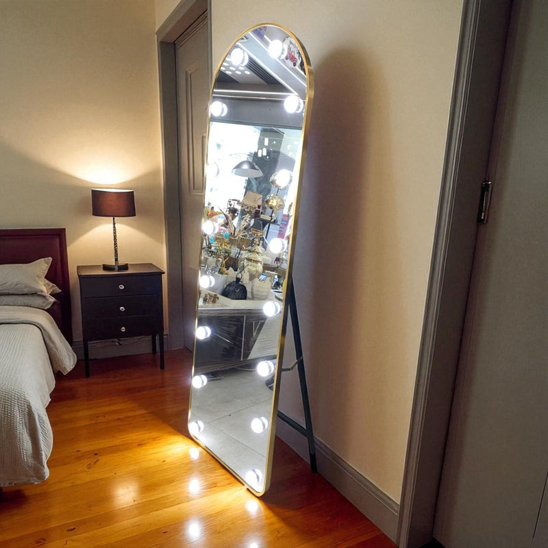 Aurora Hollywood Aluminium Arch Mirror – Full Length LED Vanity Mirror