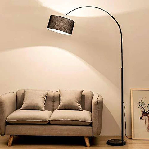 ForgeGlow Arc – Black Metal Arc Lamp