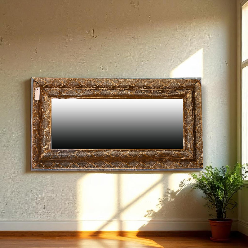 Netted Metallic Bloom trace Mirror