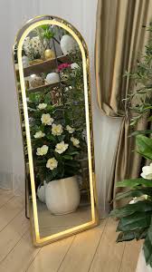 Modern Aluminium Full-Length Floor LED Mirror