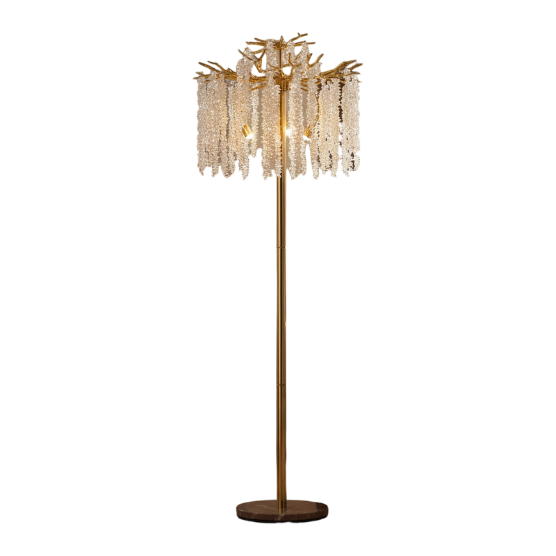 Aurum Éclat Modern Heavy Crystals Floor Lamp