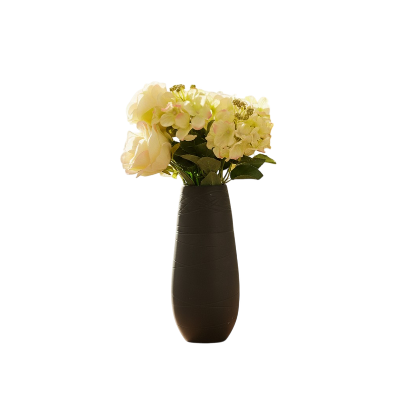 Golden Leaf Artisan Ceramic Vase