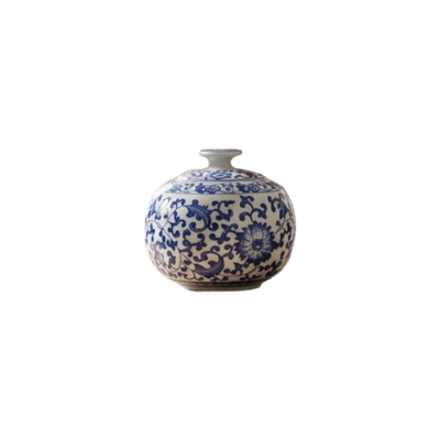 Cobalt Charm Blue Pottery Candy Jar