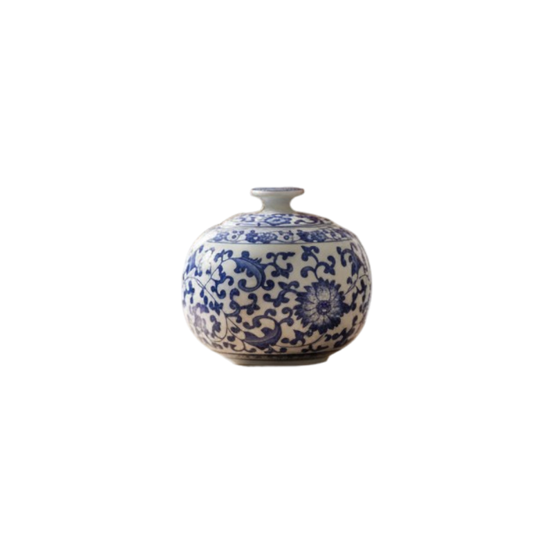 Cobalt Charm Blue Pottery Candy Jar