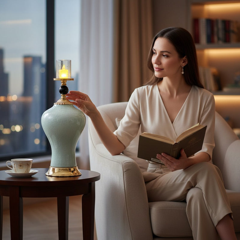 Royal Crest Antique Metallic Candle Stand