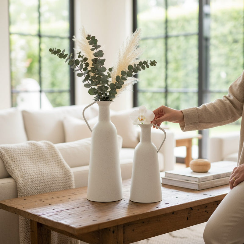 Nordic Elegance Metal Vase Set
