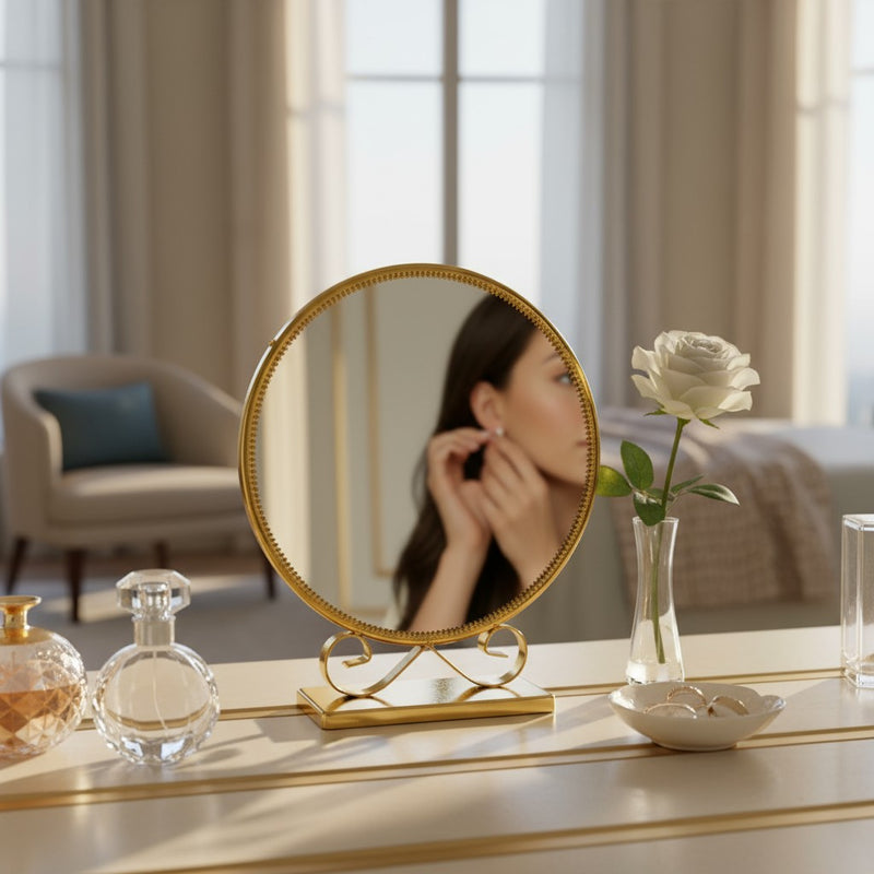 Luna Gilded Halo Table Mirror