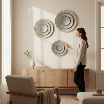 Golden Harmony Brass Wall Art