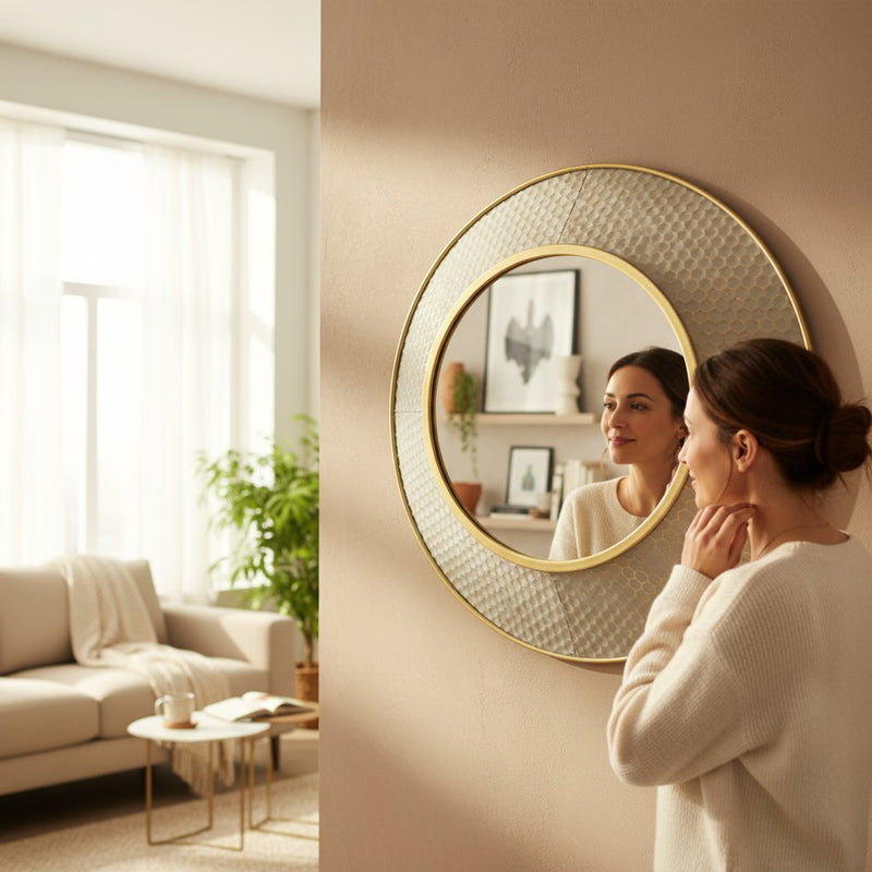 Empire Elegance Brass Mirror