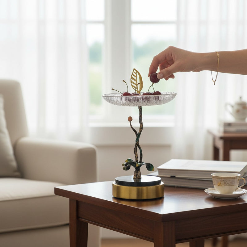 Aurora Leaf Glass Display Stand