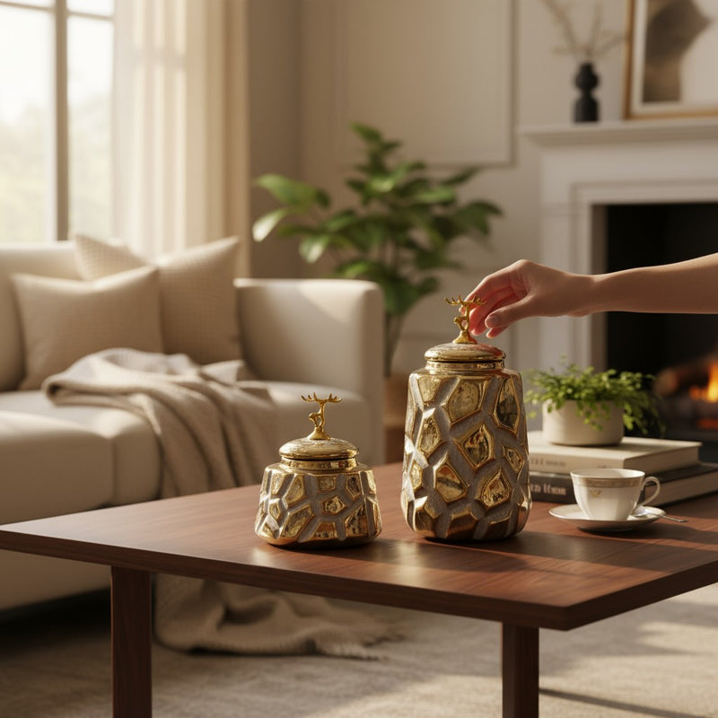 Luxe Mosaic Porcelain Jars